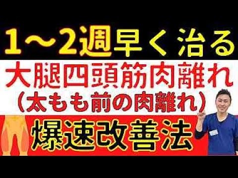 [Quadriceps Strain] 1-2 Week Improvement Method to Speed ​​Up Recovery [Thigh Strain]