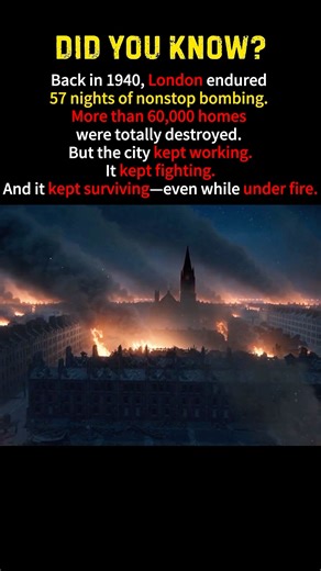 The German forces launched relentless bombing raids on London for 57 consecutive nights.