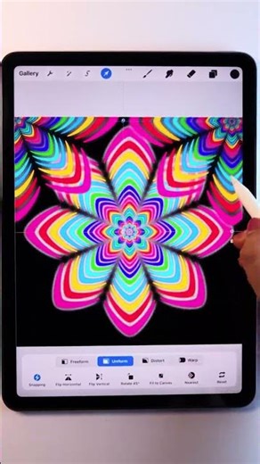 Trippy Pattern in Procreate #illusion #shortsviral