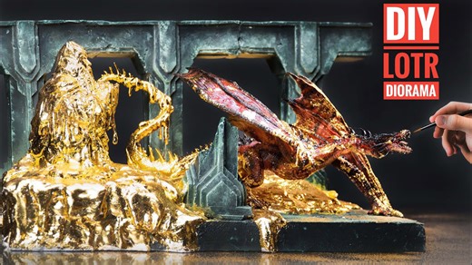 Bilbo vs Smaug in Erebor | LOTR Dioama