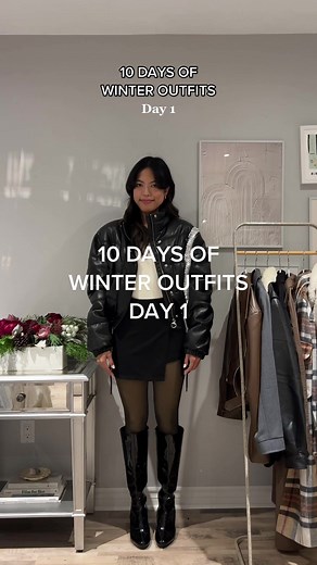 Day 1 of 10: winter outfits. Fleece leggings 🔗 #easyoutfits #winteroutfits #fleeceleggings #whattowearinwinter