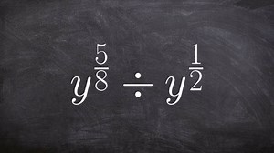 Dividing two exponents with rational powers to simplify the expression