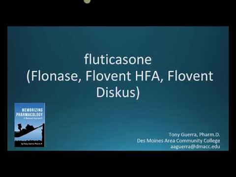 How to pronounce fluticasone (Flonase, Flovent) (Memorizing Pharmacology Flashcard)