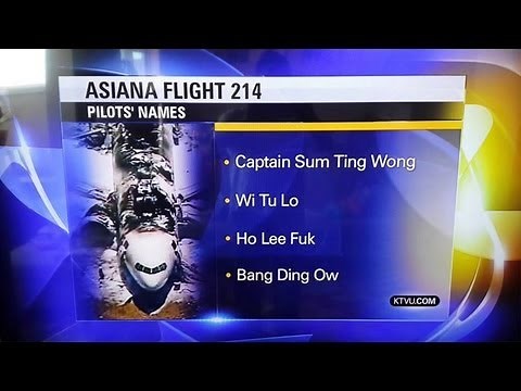 Asiana Airlines Suing Network Over Those Fake, Racist Pilot Names