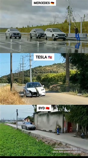 Mercedes vs Tesla vs BYD | Which AEB Handles Real Pedestrian Danger Best?