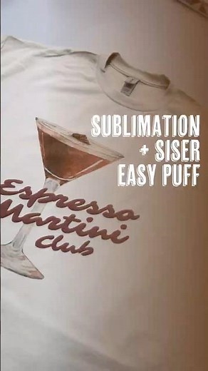 Layering Siser Easy Puff + Sublimation just makes sense, because.. well.. LOOK! 🤩🍸✨