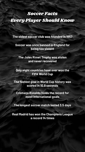 Soccer facts every player should know⚽️