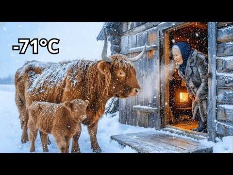 A 99-Year-Old Woman Saves a Cow Trapped in a Frozen Well at -71°C Blizzard in Yakutsk, Russia