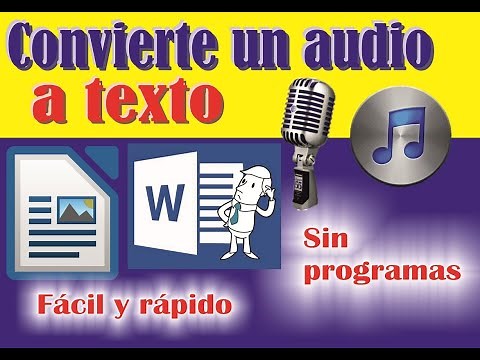 Convertir audio a texto (TRANSCRIBE AUDIO A TEXTO)