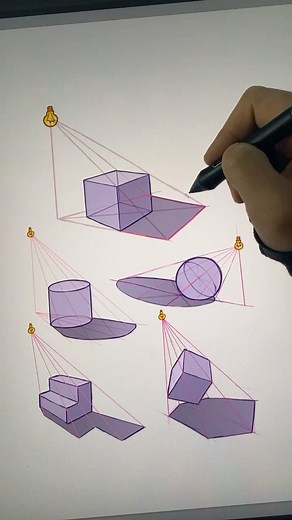 Mitch Leeuwe on Instagram: "How to figure out shadow. Only using this when things get really complex, but knowing this certainly helps understanding shadow better. See the link in my bio for more tutorials. This one is part of the environment bundle #howtodraw #draw #drawing #illustration #art #artist #learntodraw #photoshopart #arttutorial #sketch #artwork #doodle"