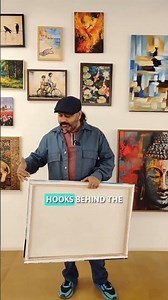 Hanging a Stretched Canvas Art on your walls! Special Trick - No Hooks Required