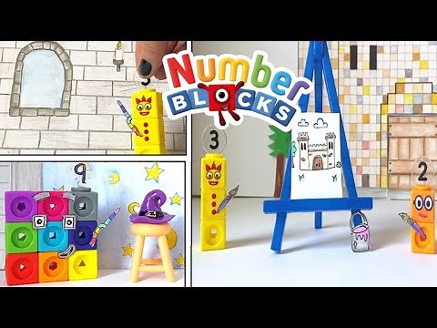 Numberblocks Painting By Numbers Episode | Numberblocks Math Link Cubes 1-10 | Recognise Numbers