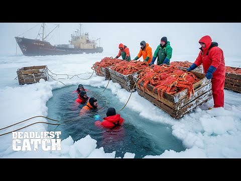 How Fishermen in Alaska Haul Up $1.2 Million of King Crab Through 2.5 Meters of Ice