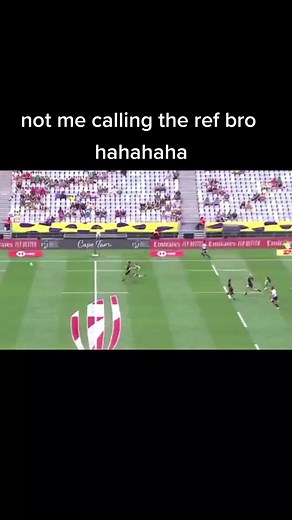everyone please remind me that the refs aren't my mates and I can't call them bro 😂😂😂😂😂 sorry sir. I'll pipe down next time 🤦‍♀️ hahahaha #nz #rugby #7s #capetown