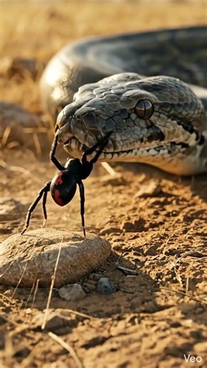 When a Python Meets a Black Widow… 😳🐍🕷️ | Tiny vs Giant