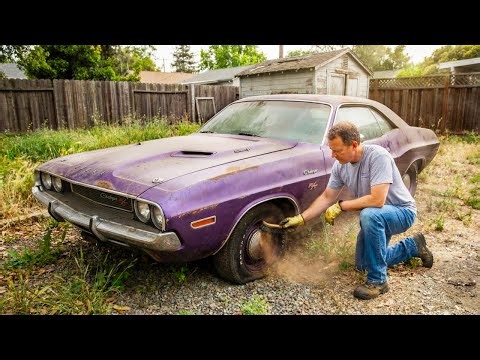 ASMR! Full Car Restoration of a Dodge Challenger from Total Disrepair to Looking New