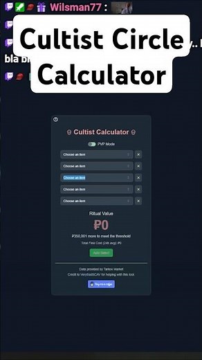 Cultist Circle Calculator