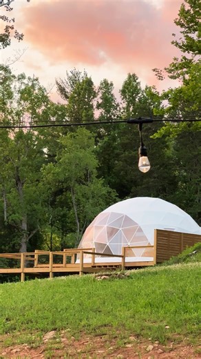 👇 Booking Details 📍 Hiawassee, GA Ever stayed in a geodesic dome? Here’s your chance for a truly unforgettable 5-star glamping experience! 🫶 Tag someone who would love this! ✨ Experience the magic of our Lifted Glamping Dome, nestled among breathtaking lake and mountain views: 🤩 Sleep in a stunning, fully-stocked dome ♨️ Relax in the private hot tub 🌌 Lounge on the giant hammock 🛶 Enjoy the serenity of nature 🌐Save $50 on your first stay, visit the link in our bio! 📍30 min from Helen, Ge