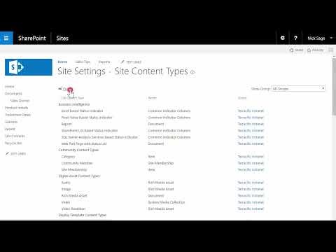 Creating a Custom Content Type in SharePoint