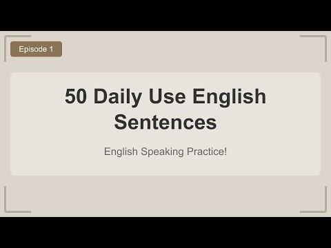 50 Daily Use English Sentences | English Speaking Practice with Clear Pronunciation