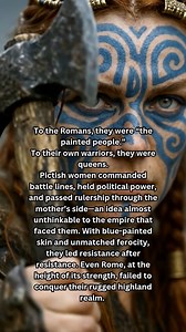 Before Scotland had kings, its frontiers were guarded by Pictish warrior queens—leaders who carried authority through maternal bloodlines and stood at the head of their armies. Painted in swirling blue woad and armored with leather and iron, they fought as symbols of courage and defiance. Rome tried to break them, but every campaign stalled against the people of the wild north. #PictishWarrior #CelticHistory #ScotlandAncient #WomenWarriors #history #scotland | Strange Things Daily