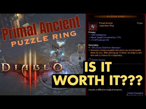 PRIMAL ANCIENT Puzzle Ring Treasure Vault - What can you get? - Diablo 3