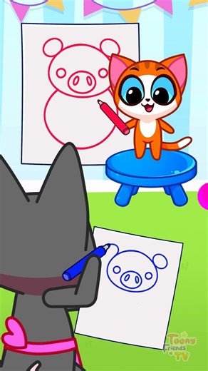 Let's Draw a Pig! 🐷 Simple Drawing Idea for Kids