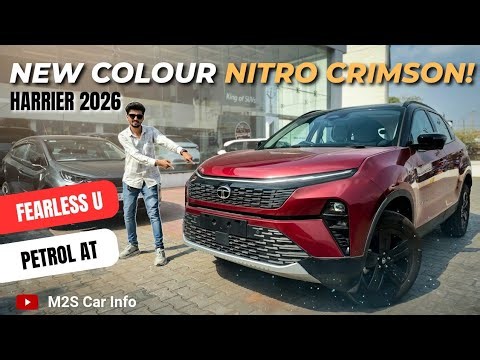 Tata Harrier New Nitro Crimson Colour🔥!! Fearless Ultra | Petrol Automatic | Full Review | Price