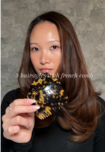 3 Easy Hairstyles with a French Comb Tutorial