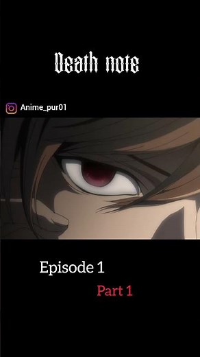 Death note episode 1 part 1 anime