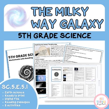 The Milky Way Galaxy SC.5.E.5.1 5th Grade Earth Science Activity & Answer Key
