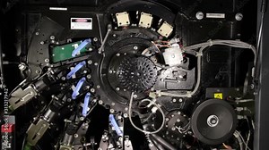 Inner workings process of digital printing on a digital printer machine