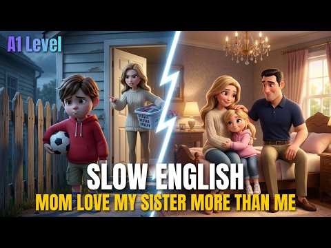 Mom Loves My Sister More Than Me? | Slow English Listening Practice for Beginners (A2)