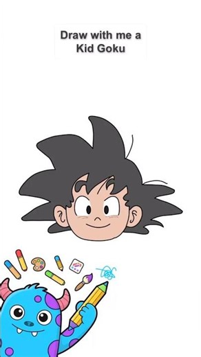 How to Draw Goku Kid Step by Step 🐉✨ | Easy Dragon Ball Drawing #shorts