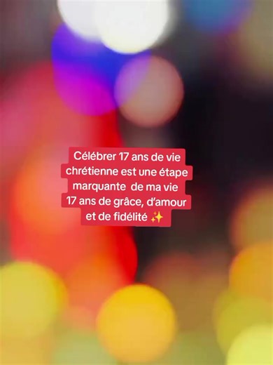 Célébrer 17 ans de vie chrétienne est une étape marquante de ma vie 17 ans de grâce, d’amour et de fidélité ✨ 2009, j'ai répondu oui à l'appel de Dieu Na 2009 ma chanson Préférée jésus oye jésus oye de papa patrice merci beaucoup papa patrice🙌👉❤️