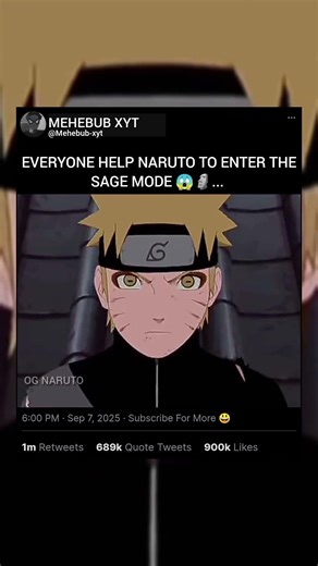 EVERYONE HELP NARUTO TO ENTER SAGE MODE 😱 #minato #kakashi #obito #narutoshippuden #anime #amv