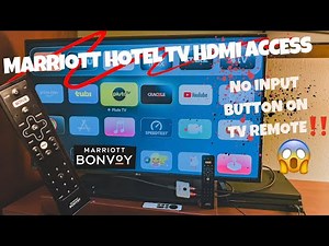 No Input Button On TV Remote‼️😱 How To Access HDMI Inputs On Marriott Hotel TV 📺 Volume Control 🔊
