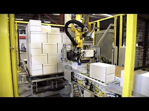 Robotic Palletizer with Pallet Handling & Slip Sheet Magazine by Pearson