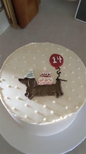 Dachshund dog cake process #cakeshorts #bakery #cakedecorating #caketutorial