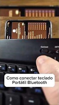 Como conectar teclado portátil Bluetooth #review #tech #setup #unboxing #shorts #dicas #tecnologia