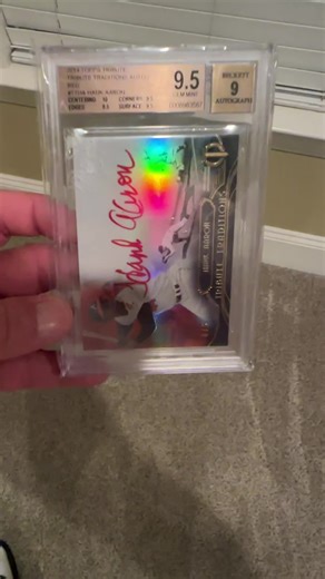 2014 Topps Triibute Hank Aaron auto #hankaaron #topps #bgs #goat