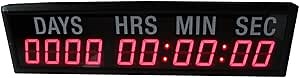 AZOOU 2.3-inch 10 Digits with Red Color LED Timer Countdown/up Wall Mounted Clock with Days Hours Mins Secs