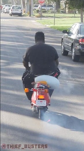 Exploding Bait Moped Prank