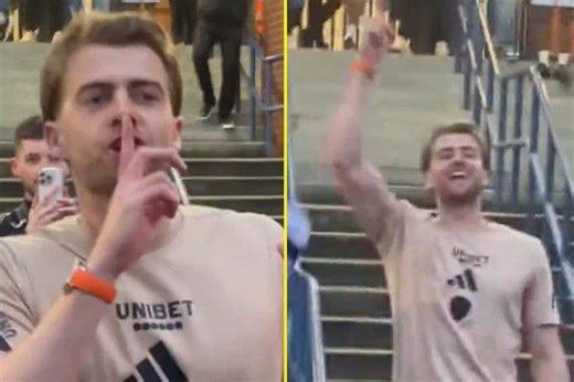 Footage shows Leeds forward Patrick Bamford lead fans in abusive chant about Sheffield United boss Chris Wilder