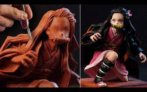 【雕塑】制作《鬼灭之刃》灶门祢豆子粘土雕像 / Dr. Garuda
