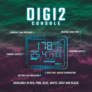DIGI 2 Available in America!! Check with your store and pre-order one digital console to replace them all. www.cressi.com | Cressi
