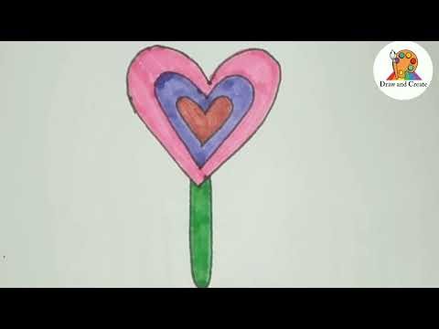 How to draw a cute lollipop 🍭 Easy|Drawing step by step for beginners|Draw and Create