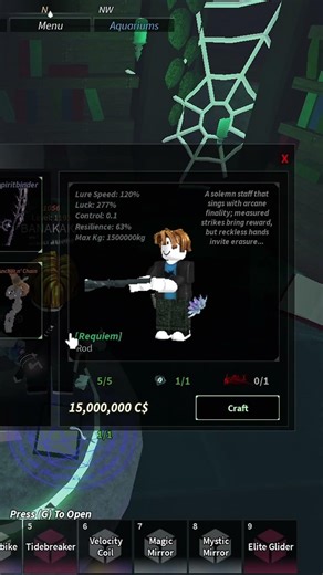 i accidentally sold AWAKENED OMNITHAL trying to get REQUIEM ROD in Fisch #fisch #roblox showcase