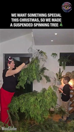 This Floating, Spinning Christmas Tree Feels Unreal 🎄✨ | Holiday Decor Goals