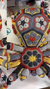 This is Art….. Crochet African Flower Tarantula #spider #tarantula #crochettarantula #flower #flowerhexagon #crochetflower #spiders #amigurumi #crochet #fypviralシ #crochetspider #amigurumi #amigurumilove #plushie #plushies #diy #fyp #handmade #reels #reelsfb #handcrafted #crochetlove #crochetideas | Crochet Secret Ideas